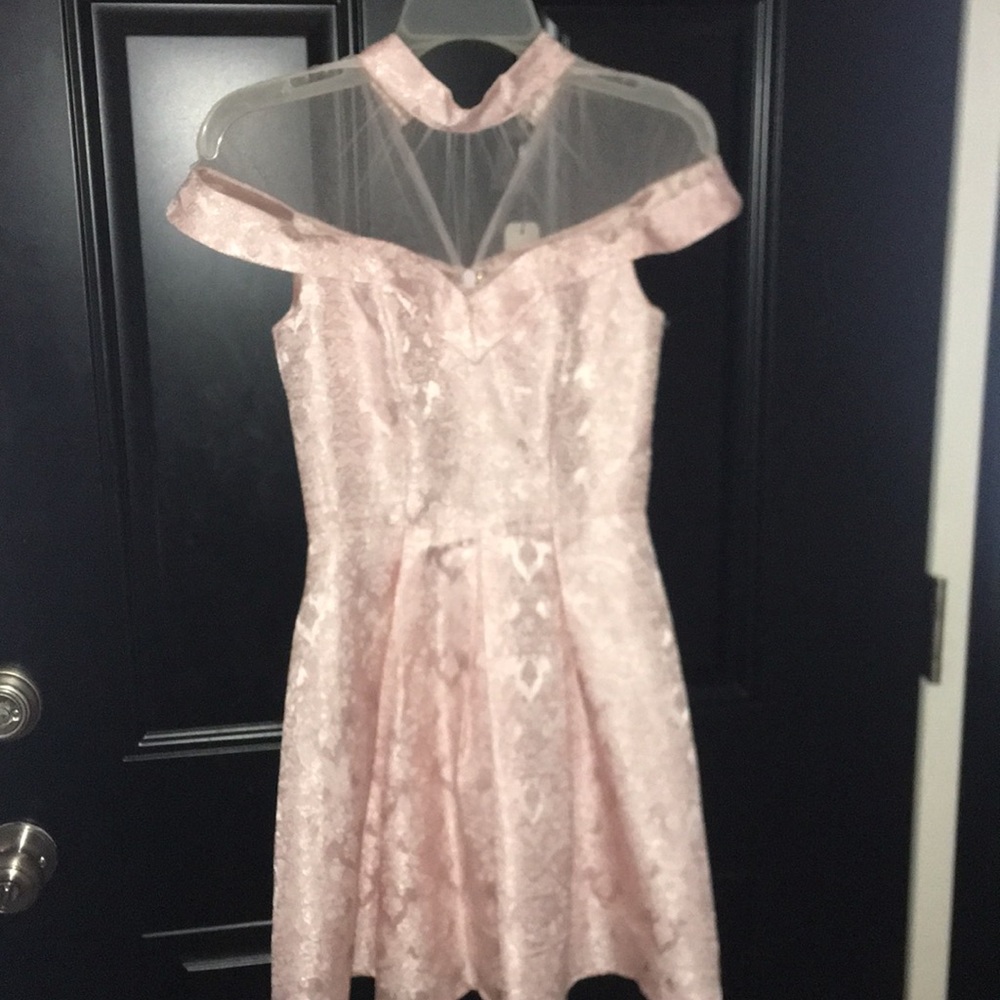 Chi chi London Pink floral dress size 4petite